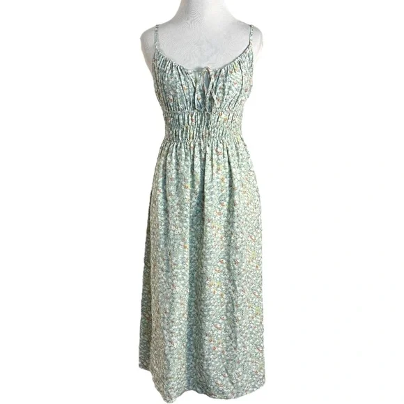 Rails Dainty Octavia Dress Green Summer Meadow Midi Dress Size XS NWT Sundress - Picture 5 of 14